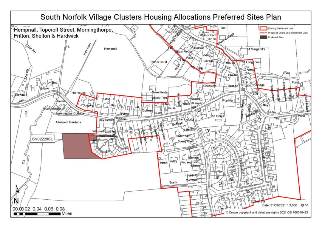South Norfolk Village Clusters Housing Allocations Preferred Sites Plan - Land at Millfields