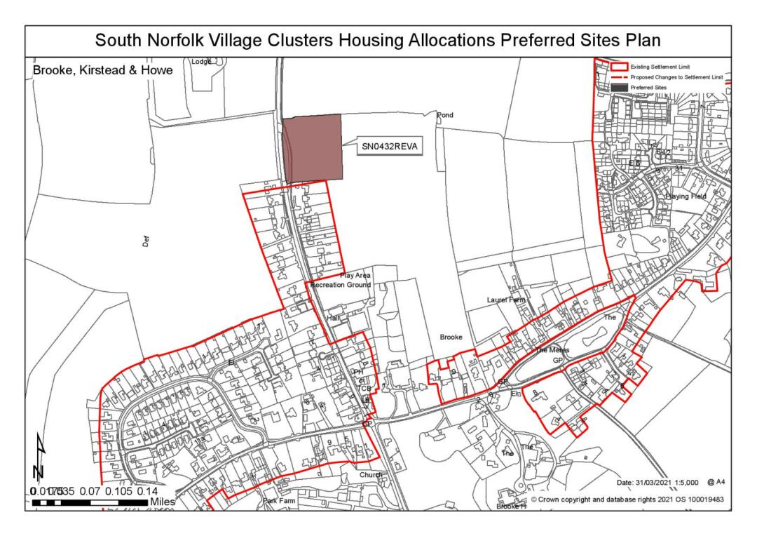South Norfolk Village Clusters Housing Allocations Preferred Sites Plan - East of Norwich Road