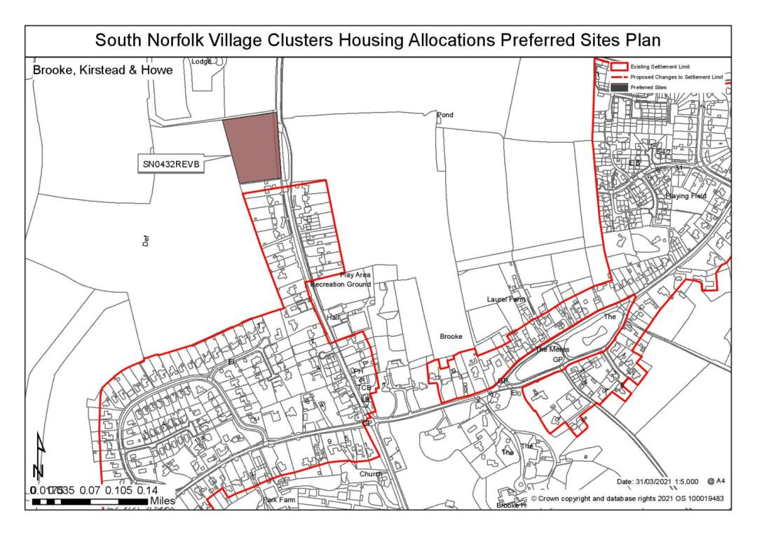 South Norfolk Village Clusters Housing Allocations Preferred Sites Plan - West of Norwich Road 