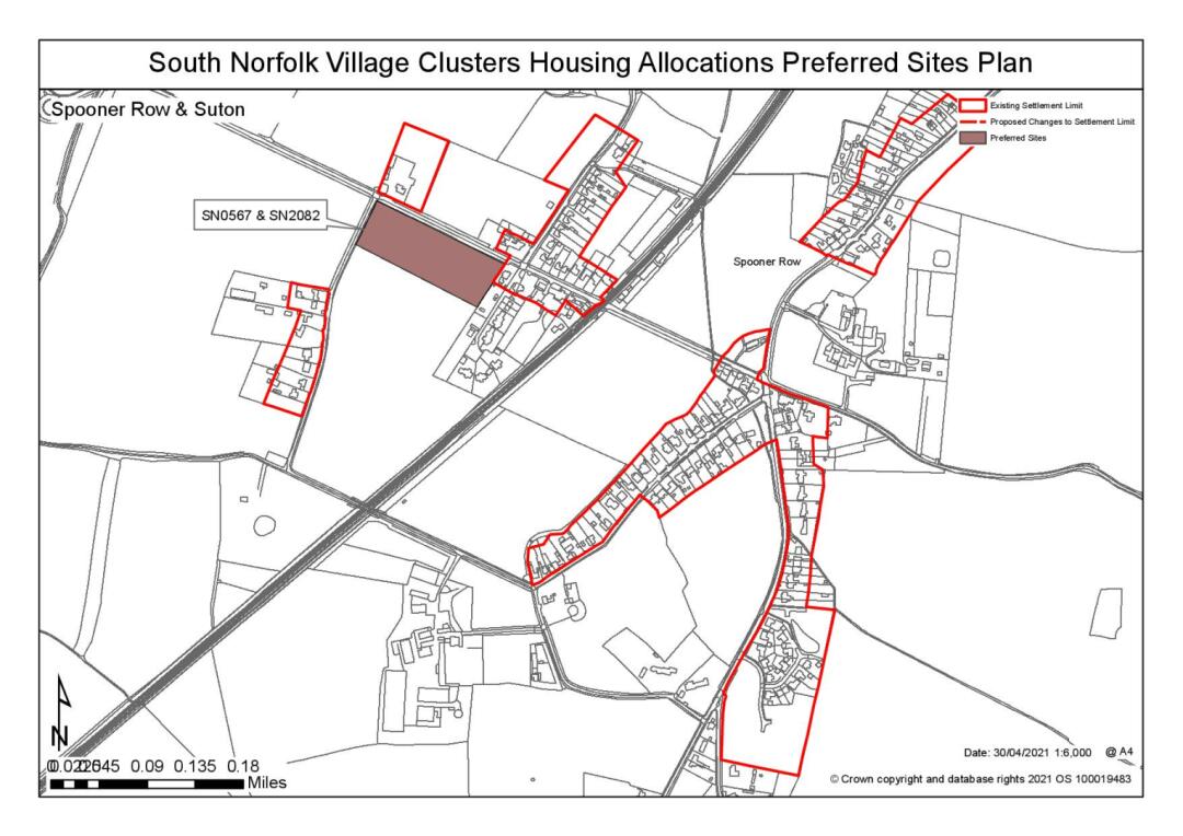 South Norfolk Village Clusters Housing Allocations Preferred Sites Plan - Land south of Station Road and east of Top Common