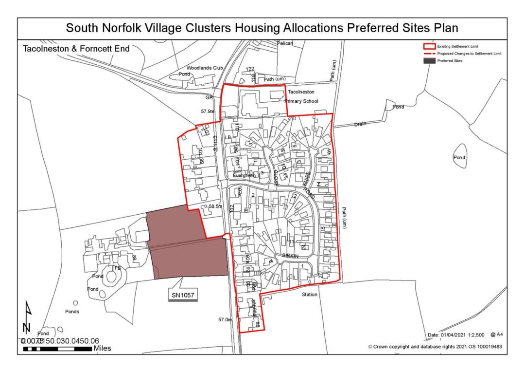South Norfolk Village Clusters Housing Allocations Preferred Sites Plan - Land to the west of Norwich Road
