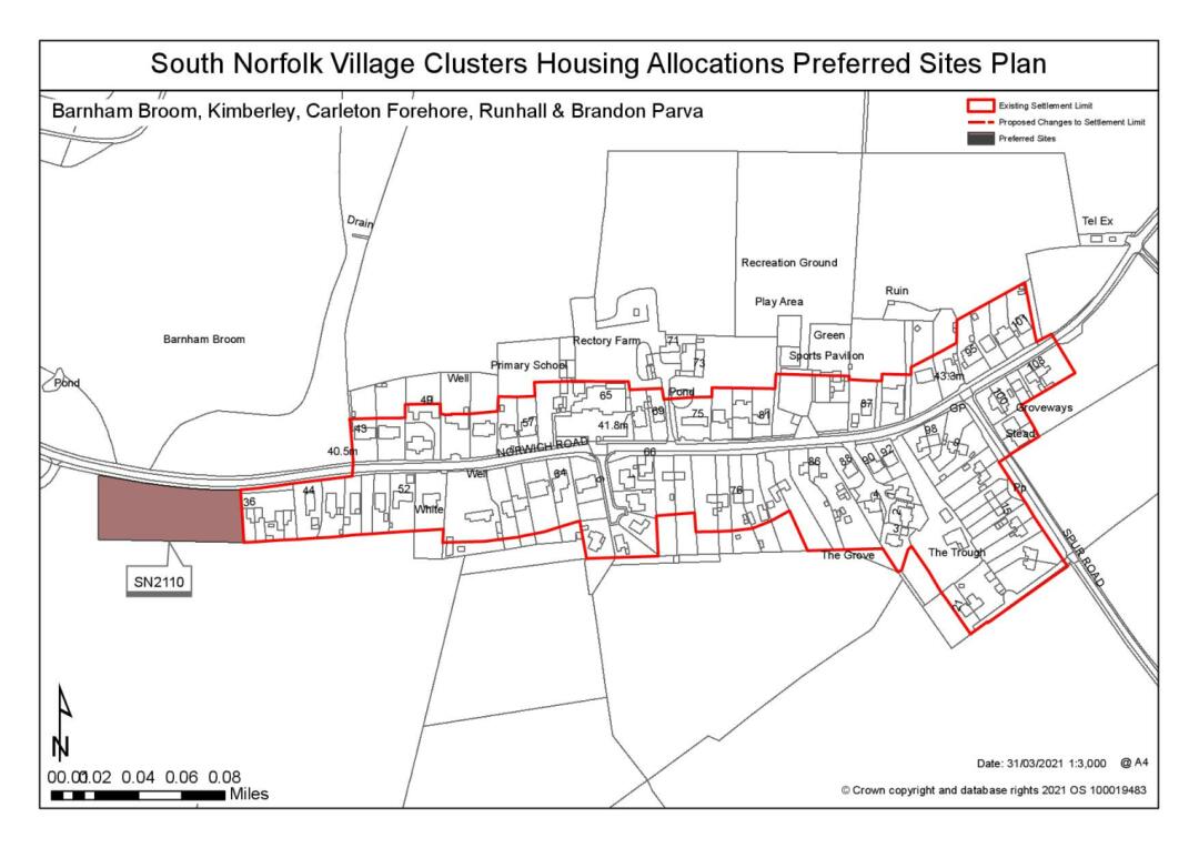 South Norfolk Village Clusters Housing Allocations Preferred Sites Plan Barnham Broom (2)