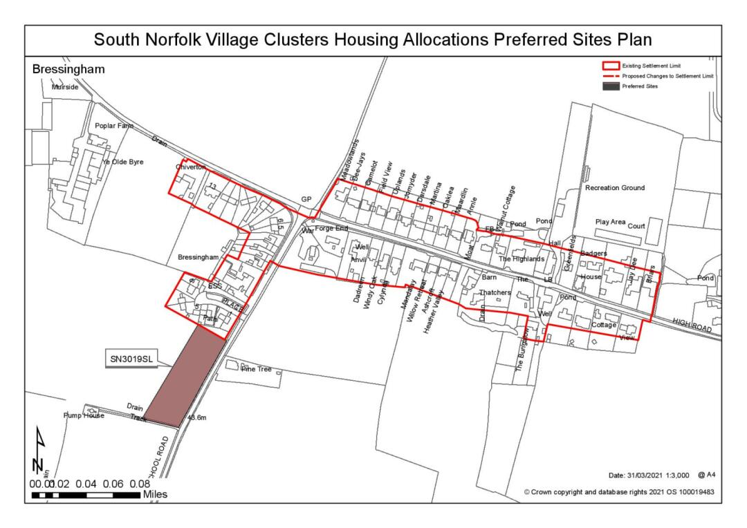 South Norfolk Village Clusters Housing Allocations Preferred Sites Plan School Road