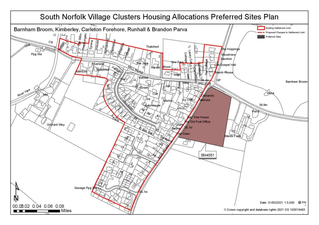 South Norfolk Village Clusters Housing Allocations Preferred Sites Plan Barnham Broom (3)