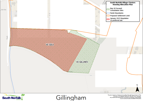 Site map demonstrating location and boundaries of the VC GIL1 REV site in Gillingham.